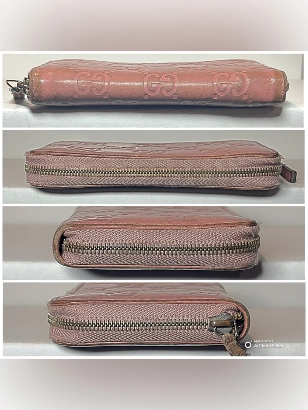 Gucci Microguccissima Pink Leather Zippy Coin Purse Wallet - Made in Italy - Picture 5 of 10